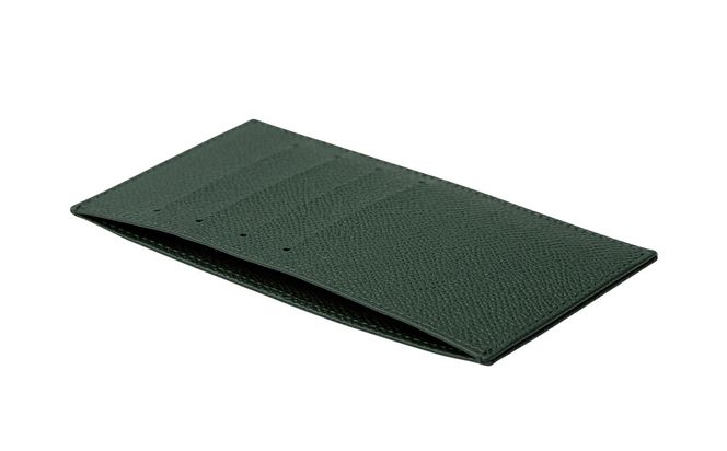 豊岡財布 ウォレットイン カードホルダー ドイツ製本革使用 グリーン ZCD02 / カードケース  革 革小物 コンパクト 長財布に収まる  シンプル デザイン 無地 マスミ鞄嚢