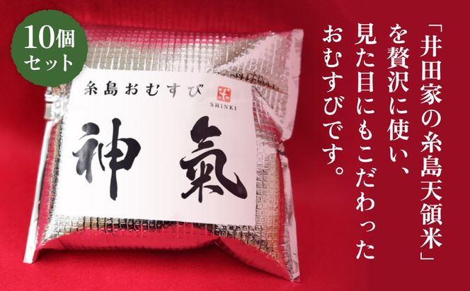 【玄米】冷凍 おむすび 10個（10種×各1個）  セット 糸島市 / 糸島おむすび 神氣 [ANL003] おにぎり 冷凍 おむすび 冷凍食品 玄米 ごはん ご飯 個包装 小分け お弁当