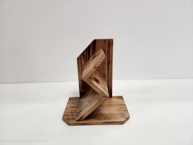 木製ワインラック ～波状型スタンド～（3本立て型）