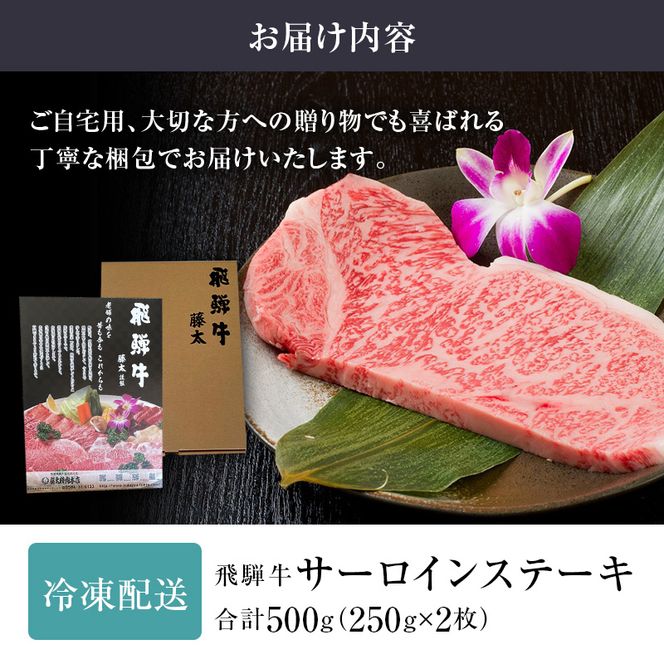 岐阜県産 飛騨牛サーロインステーキ(250g×2枚) 牛肉 500g 