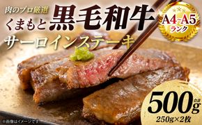 【A4～A5ランク】 くまもと黒毛和牛 サーロイン ステーキ 500g （250g×2枚） 和牛ステーキ 牛肉 お肉 サーロイン 黒毛和牛 冷凍 小分け 焼肉 BBQ おかず ギフト 熊本県 八代市