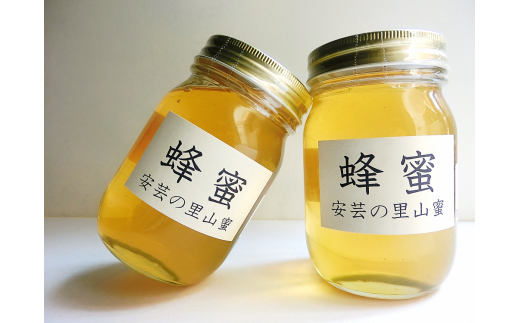 はちみつ 国産 安芸の里山蜜 500ｇ×2本セット 天然 純粋 百花蜜 無添加 非加熱 生 ギフト プレゼント 贈り物 お歳暮 お中元 健康 美容 レシピ 料理 紅茶 ヨーグルト パン ドレッシング 安芸市 高知県