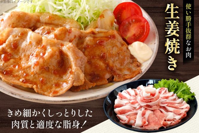 AK031 豚ロース 生姜焼き用 500g 3パック 計1.5kg [ 豚肉 ロース 小分け 肉 お肉 BBQ バーベキュー 焼肉 アウトドア スターゼン 長崎県 島原市 ]