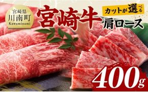 ※カットが選べる※ 宮崎牛肩ロース400g 【肉 黒毛和牛 牛肉 牛 国産 九州産  宮崎県 川南町  送料無料】[C11415 C11416]