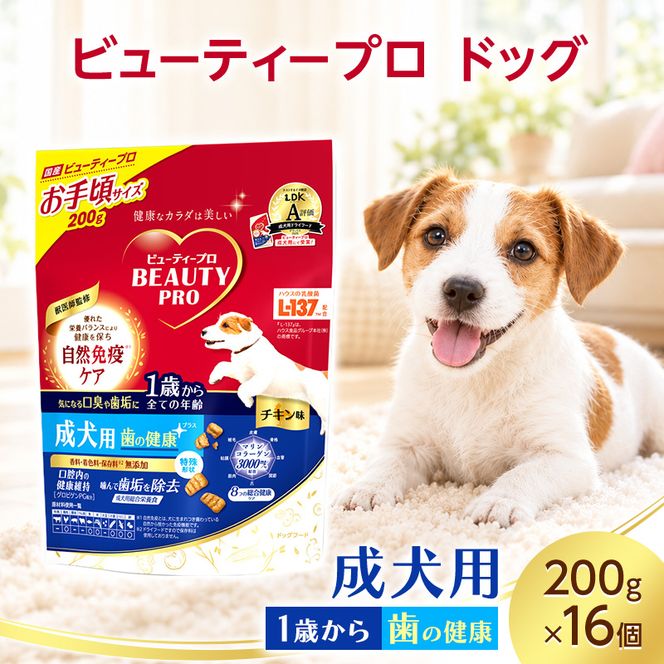 ビューティープロ ドッグ 歯の健康 1歳から 200g ケース販売 ペットフード 犬 愛犬 ペット ペット用品 犬用 愛犬用 ごはん 静岡 袋井市