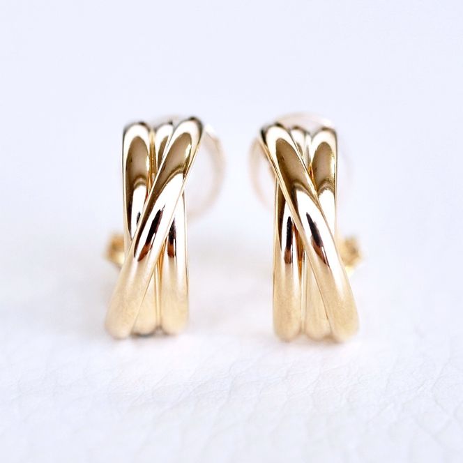 K18 18金 イエローゴールド 地金 イヤリング クリップ式 保証書付 SNO-1947YG SWAD092