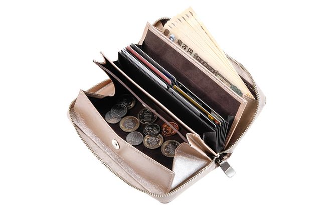 豊岡財布 anti-mode style Shimmer Chic RF Wallet AW900 / セレニティGY / ラウンドファスナーロングウォレット 長財布 牛革 シンプル 財布 サイフ さいふ アンチモード スタイル シマー シック 木和田正昭商店