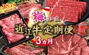 【期間限定】特選近江牛定期便（３カ月）梅コース（近江牛マスター中級編）【ZZ58W】（滋賀県　近江八幡市）