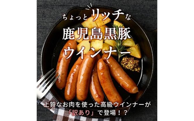 【定期便全3回】2ヶ月に1回お届け！訳あり・業務用！鹿児島黒豚あらびきウインナー計5.1kg（850g×2袋×3回）t0033-012