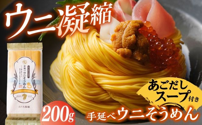 手延べ ウニ そうめん 200g あごだしスープ 付 南島原市 / のうち製麺 [SAF011]