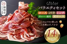 脊振ジビエ イノシシ肉バラエティセット 約1.4kg 【脊振 ロース ばら 肩ロース ミンチ カレー 鍋 セット】(H059118)