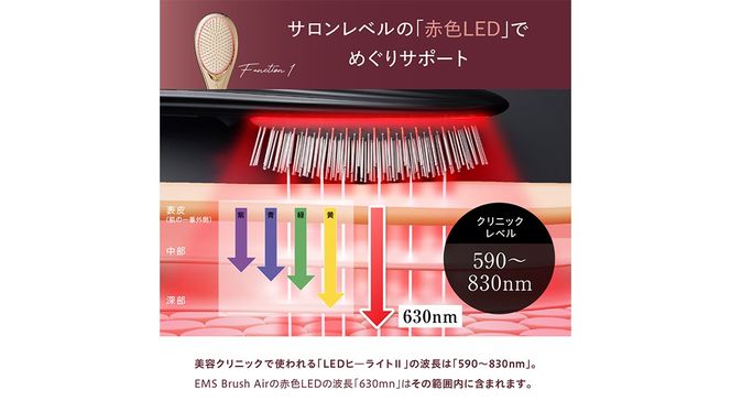 WAVEWAVE EMS Brush Air クッションブラシ ピンクゴールド EMS ブラシ クッションブラシ マイクロカレント マイナスイオン 赤色LED 潤い 艶 光エステ ヘアブラシ 頭皮ケア 美容 ヘアケア ブラッシュエアー ブラシエアー ウェイブウェイブ 誕生日 プレゼント 実用的 頭皮マッサージ 家電 電化製品 新生活 プレゼント 日用品 美容機器 必要なもの 便利 おすすめ [AG251-NT]