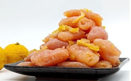 【訳あり】 辛子明太子 ゆず皮入り 一口カット 500g  からしめんたいこ 明太子 明太 魚卵 すけそうだら 柚子 ゆず ひとくちサイズ 冷凍