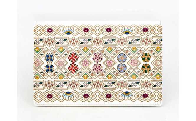 【文庫屋大関】パーソナルホルダー　花菱【皮革工芸品】 民芸品 雑貨 牛革 現代風デザイン 