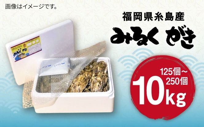 加熱用 みるくがき 10kg 殻付き 活牡蠣 糸島市 / 豊久丸ブランド/カキ/牡蛎[AEJ008]