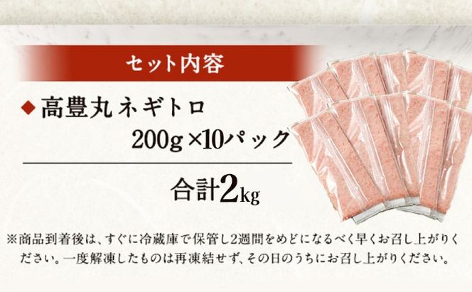 ネギトロ 2kg (200g×10パック) 訳あり 天然まぐろ 高品質 ねぎとろ マグロ 鮪 まぐろ たたき まぐろのたたき 訳あり おかず 魚介 魚 寿司 すし 海鮮 小分け 海鮮丼 手巻き寿司 冷凍 故郷納税 送料無料 室戸のネギトロ tk014