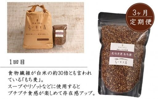 食物繊維を定期的に！お米5kgともち麦製品の3ヶ月定期便/計3回発送_2094R