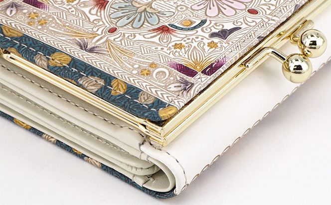 【文庫屋大関】三つ折りミニ財布　黄金のタピ【皮革工芸品】 ファッション 小物 民芸品 お札 カード 小銭 手のひらサイズ コンパクト 大人かわいい 牛革 手作り 国産 