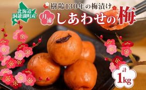 北海道・樹齢130年の梅漬け「しあわせの梅」1kg（200g×5個） 梅干し 漬物 うめ 