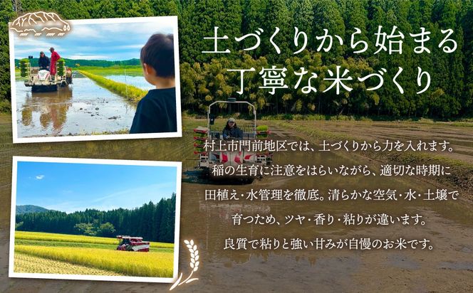 【新米受付・令和8年産米】新潟県村上市　岩船産コシヒカリ6kg（2kg×３袋）　1103001N