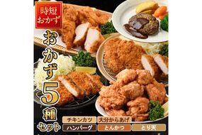 下ごしらえ済み おかず5種セット (5種・合計2.3kg) からあげ 唐揚げ とり天 チキンカツ とんかつ ハンバーグ 冷凍 惣菜 お弁当 簡単 時短 【DH310】【ネクサ】