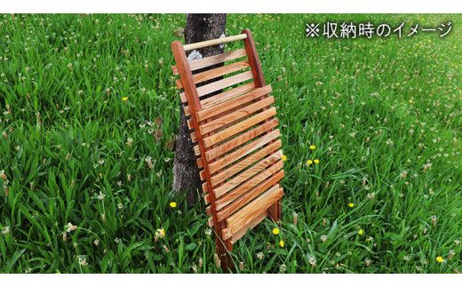 《 受注生産 》 天然木 ハイバック チェア 1脚 【 小 】 組み立て式 木製 デッキチェア インテリア アウトドア キャンプ テラス 庭 家具 日用品 椅子 イス 収納 省スペース [DP002us]
