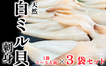 岬だより ＜貝専門店＞ 天然 白ミル貝 100g × 3袋 冷凍 新鮮 海鮮 鮮度 風味 魚介 貝 海の幸 お刺身 寿司 バター焼き ご飯 甘み おつまみ 酒 おすすめ 人気 愛知県 南知多町 三河湾 【離島不可】