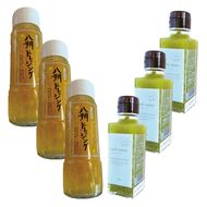 DG6020_ノンオイル つぶつぶ八朔ドレッシング 200g 4本 & 濃厚バジルソース4本 セット