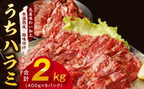 mrz0399 【氷温熟成×特製ダレ】希少部位 牛肉 うちハラミ 2kg（400g×5）