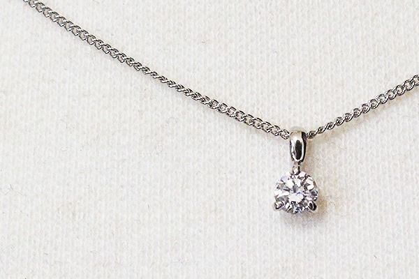 Dカラー ダイヤモンド ペンダント 0.3ct Ag900[Pt100] （111118ｐ） (BR-100)
