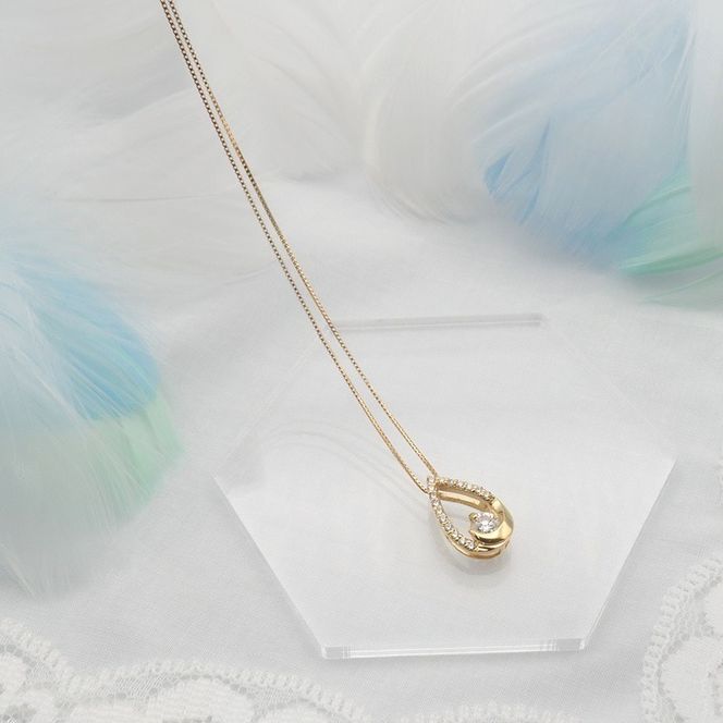 K18 0.3ctUP ダイヤモンド ペンダントネックレス HH-019757 SWBT019-k18