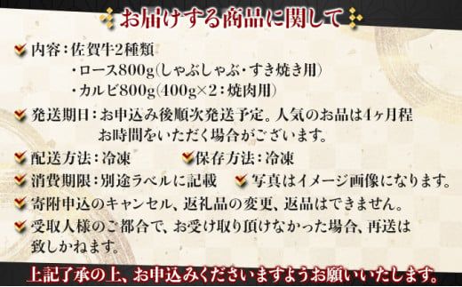 佐賀牛しゃぶ･すき用&カルビ焼肉用セット M-35