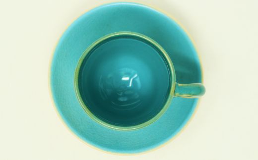 【琉球太田焼窯元】魚紋カップ＆ソーサー＜1客＞