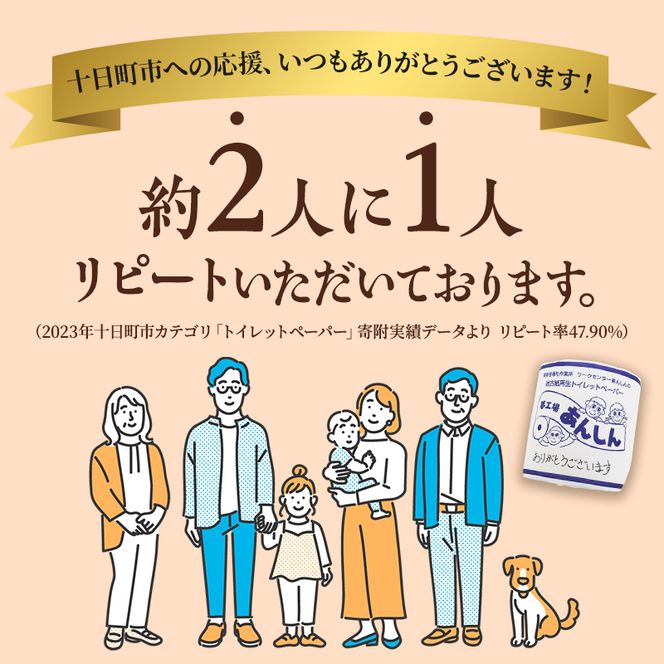 トイレットペーパー定期便「C3」【障がい者支援の返礼品】雑貨 日用品 生活支援 サポート
