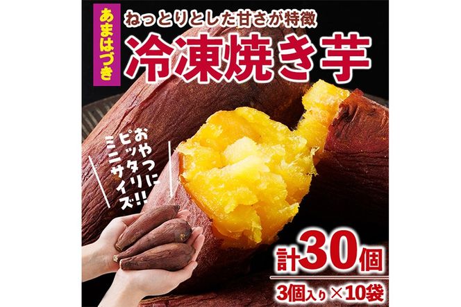 ＜先行予約受付中！2026年10月から順次発送予定＞おやつ芋 あまはづき 冷凍 焼き芋(計30個・3個入り×10袋) 焼芋 やきいも さつまいも さつま芋 レンジ あまはづき 小分け おやつ 【YO-26】【株式会社陽】