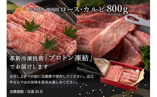 【げんさん】近江牛A5ランク焼肉・すき焼セット【800g】【DG11W1】