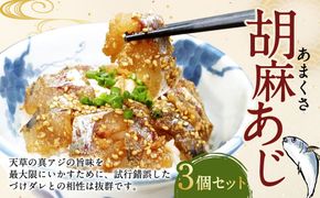 あまくさ胡麻あじ【3個セット】約80g×3個 合計約240g 真あじ 真アジ 鯵 冷凍 熊本県産 国産 九州 熊本県