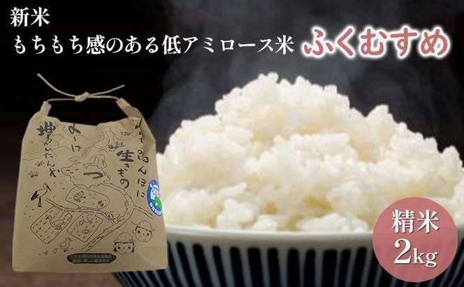 ふくむすめ2kg（令和8年度産）もちもち感のある低アミロース米 特別栽培米 若狭・天狗山農園 お米 人気 もち米 食感 農薬 化学肥料