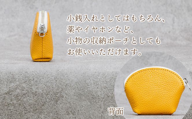 本革 ラウンドミニポーチ 日本製 レザー 革製品 小銭入れ コインケース 小物 収納 Liete vivid 選べるカラー ブラック オーク オレンジ イエロー ネイビー オリーブ