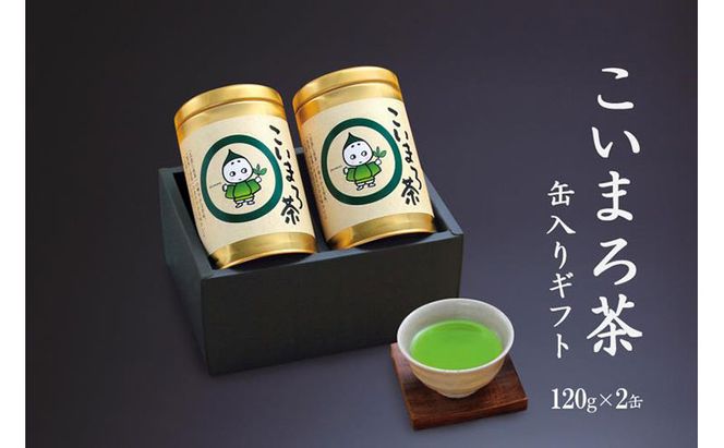 こいまろ茶缶入ギフト2本組(120g缶入×2本)〈お茶 茶 緑茶 煎茶 宇治抹茶 宇治 深むし 深蒸し茶 若蒸し茶 玉露 モンドセレクション 金賞 まろやか 加工食品 飲料〉 