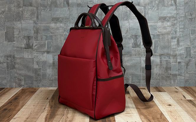 とにかく軽い！2wayダレスリュック / レッド / リュック ボストンバッグ 約550g 合皮 お手入れ簡単 リュックサック かばんこみせ さくら咲くら