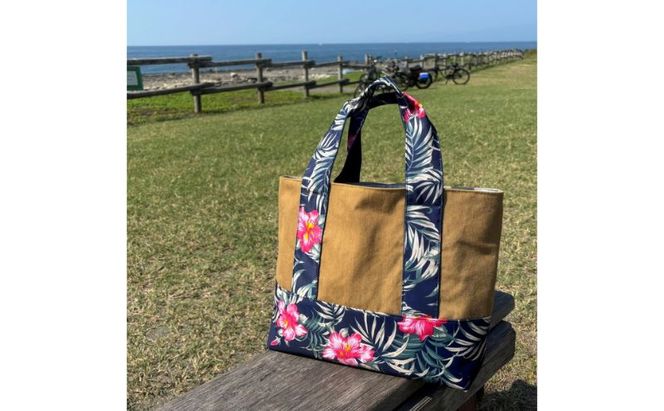 UPfire Aloha Tote（アロハトートバッグ）ファッション かばん トートバッグ アロハ柄 消防服 リユース リメイク 神奈川県 茅ヶ崎市