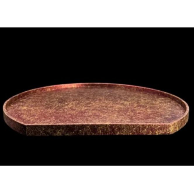 木製 半月トレイ 乱糸（マット仕上げ）赤溜［NF71］ 303446_CU90036VC02