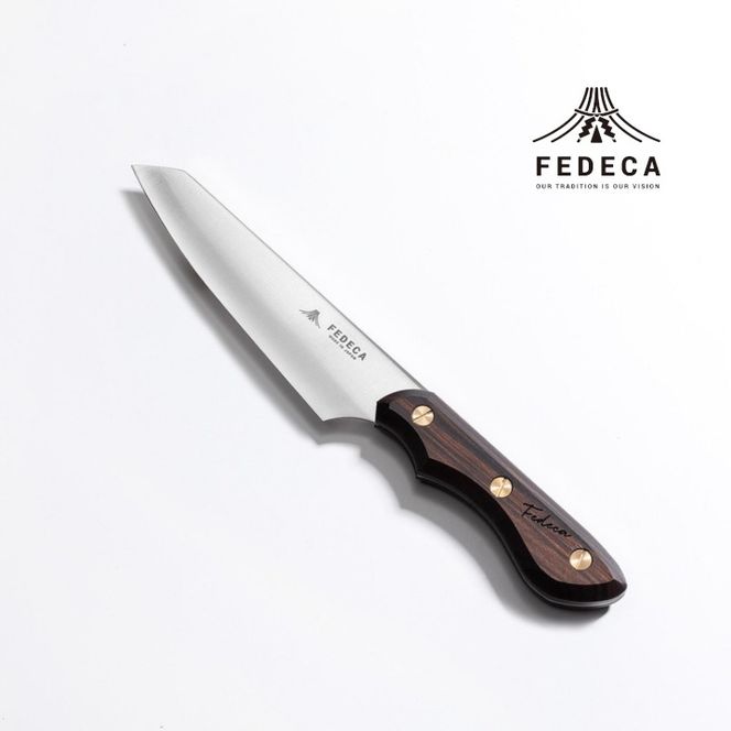 【FEDECA】三徳包丁 小 プレーン黒檀 001240
