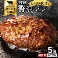 【食べログ百名店】倉薗牧場の国産黒毛和牛100％の贅沢ハンバーグ120g×5個 (牛肉 牛 ハンバーグ ビーフクックくらぞの)
