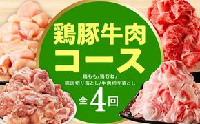 mrzZ107 【定期便】家計応援 定期便4万円コース【小分け 家計応援 鶏肉 豚肉 牛肉 カット済み 切り落とし 簡単調理】