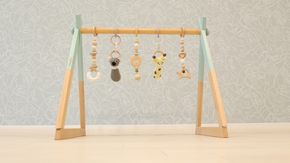 HOPPL（ホップル） amimals ベビージムセット シーグリーン／ラトル