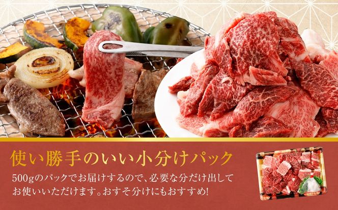 博多和牛焼肉切落しミックス 1kg（500g×2パック） （モモ、ウデ、バラ） 博多和牛 和牛 牛肉 肉 牛 焼肉 小分け 切り落とし お取り寄せ グルメ