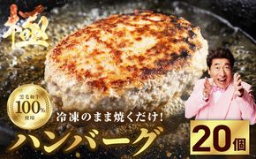 G3631 【黒毛牛肉100%】極み ハンバーグ 180g×20P BIGサイズ 総量 3.6kg【ハンバーグ 牛肉 黒毛和牛 100% 人気 便利 オススメ 生ハンバーグ 冷凍 小分け 個包装 お弁当 惣菜 おかず 焼くだけ 簡単調理 家計応援】