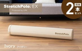 100F077 【LPN社製】ストレッチポールEX アイボリー 2本セット【正規品 セルフケア ストレッチ エクササイズ 腰痛 肩こり 体幹 コアトレ】